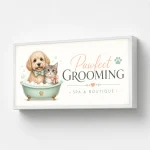 Kaseton reklamowy LED dla salonu groomingu