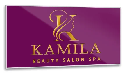 Kaseton reklamowy LED Profil aluminiowy z logo Kamila Beauty Salon Spa