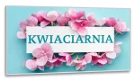 Kaseton reklamowy LED Profil aluminiowy z napisem Kwiaciarnia i kwiatami