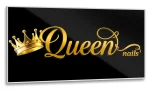 Kaseton reklamowy LED Profil aluminiowy Queen nails w złotym stylu