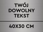 Tablica reklamowa Dibond srebrny – dowolny tekst