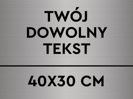 Tablica reklamowa Dibond srebrny – dowolny tekst