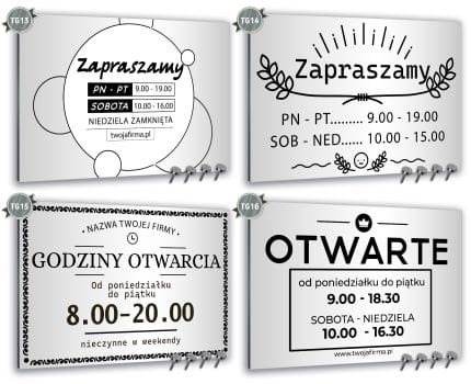 Tablica reklamowa Dibond z nadrukiem godzin