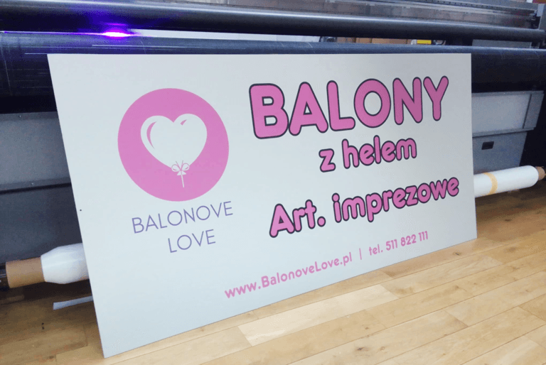 PCV szyld reklamowy - balony