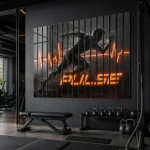 Dekoracyjne lamele ścienne ze szkła do klubu fitness