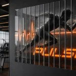 Dekoracyjne lamele ścienne ze szkła z nadrukiem sportowym