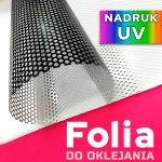 Folia OWV do oklejania witryn, druk UV