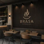 Dekoracyjne lamele ścienne z PCV w nowoczesnej restauracji