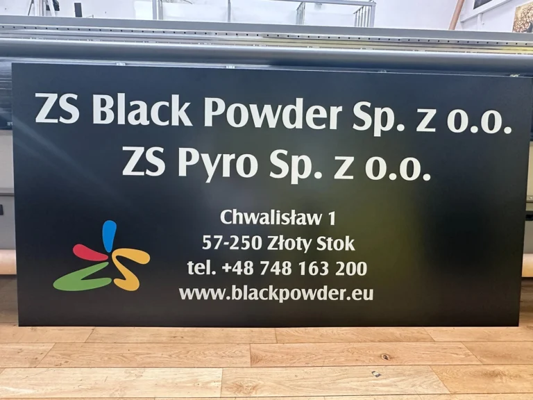 ZS Black Powder – dane kontaktowe, tablice i szyldy reklamowe