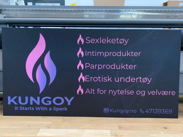 Kungoy – sklep erotyczny, tablice i szyldy reklamowe