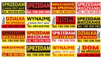 Galeria wykonanych banerów wielkoformatowych – tablice „Sprzedam”