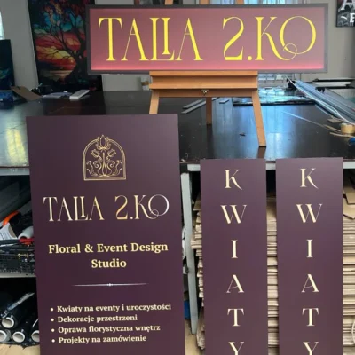 Szyldy reklamowe z Dibond – druk UV wielkoformatowy, dla firm, na zamówienie