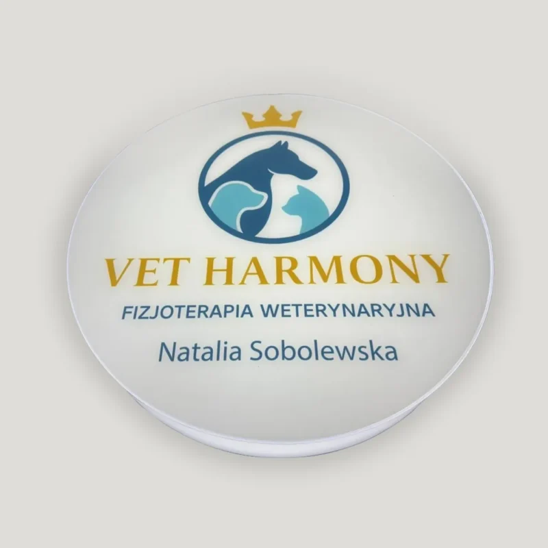Kaseton podświetlany okrągły z plexi