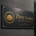 Szyld reklamowy z dibondu antracytowy dla kwiaciarni