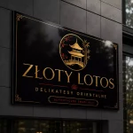 Szyld reklamowy z dibondu czarny dla kwiaciarni