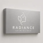 Kaseton frezowany z dibondu srebrny szczotkowany dla kliniki beauty