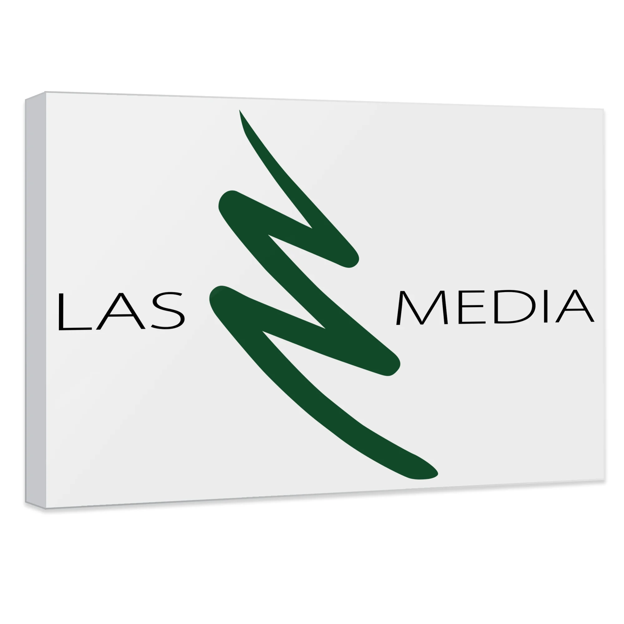 Minimalistyczny szyld reklamowy z plexi z nowoczesnym logo firmy biały szyld reklamowy z plexi logo firmy nowoczesny nadruk UV