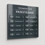Tablica informacyjna zbiorcza Dibond w układzie dwóch kolumn