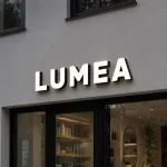 Białe litery 3D LED z dibondu – LUMEA