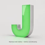 Litera reklamowa 3D z bokiem srebrnym szczotkowanym