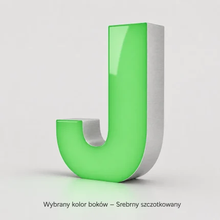 Litera reklamowa 3D z bokiem srebrnym szczotkowanym