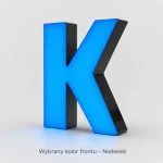 Litera reklamowa LED z dibondu i plexi – niebieski front