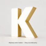 Litera 3D z bokiem złotym szczotkowanym z dibondu
