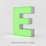 Litera 3D z dibondu i plexi – zielony podświetlany front