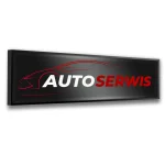 szyld podświetlany plexi auto serwis LED czarny czerwony