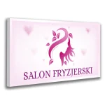 szyld salon fryzjerski różowy kobiecy reklama beauty