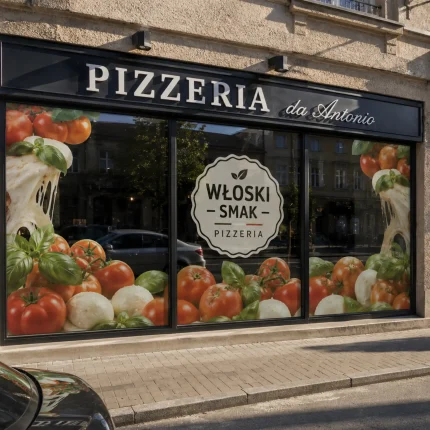 Folia OWV 70x100 cm na witrynę pizzerii