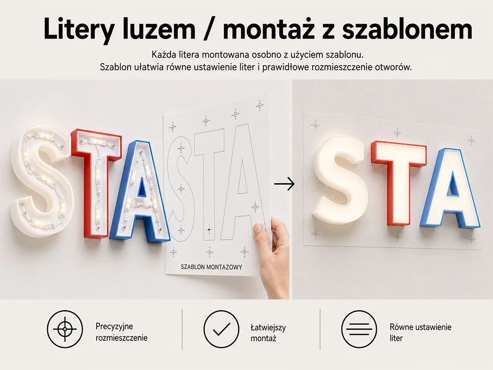 Z szablonem montażowym
