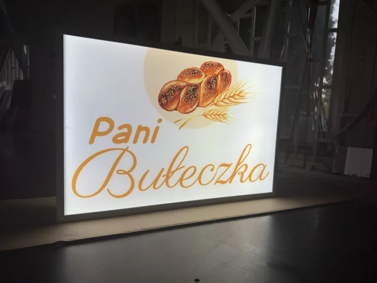 Kaseton reklamowy LED profil aluminiowy dla piekarni