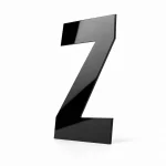 Czarne litery z plexi na wymiar