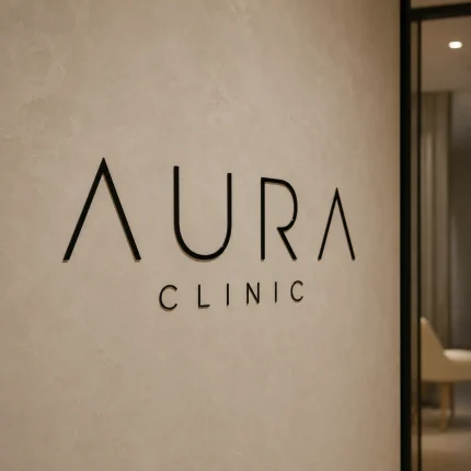 Czarne litery z plexi 3D do biura