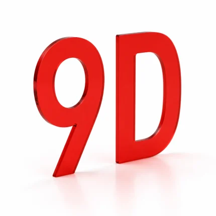 Czerwone frezowane litery 3D z plexi