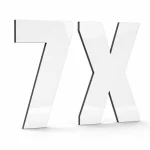 Białe litery 7X z Dibondu