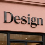 Czarne litery z Dibondu – napis Design