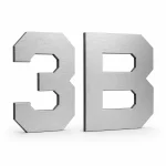 Srebrne frezowane litery 3D z aluminium kompozytowego