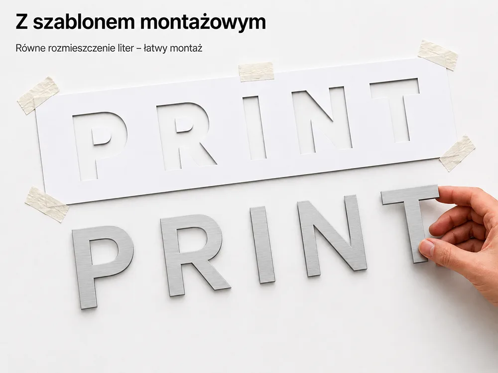 Z szablonem montażowym