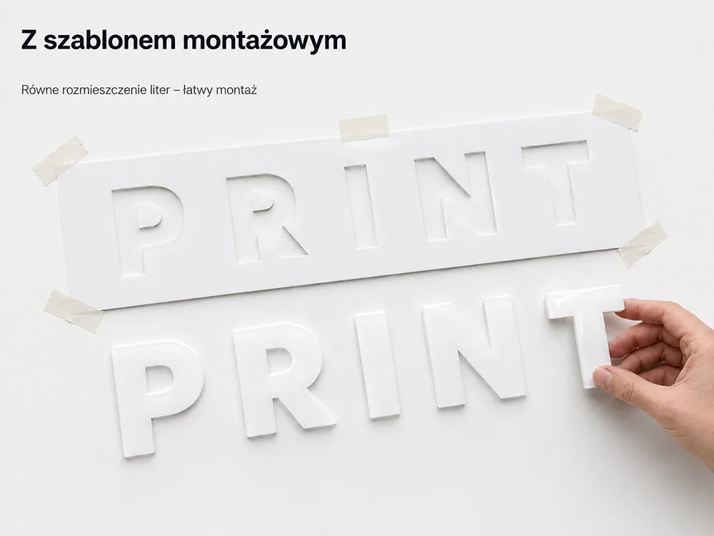 Z szablonem montażowym