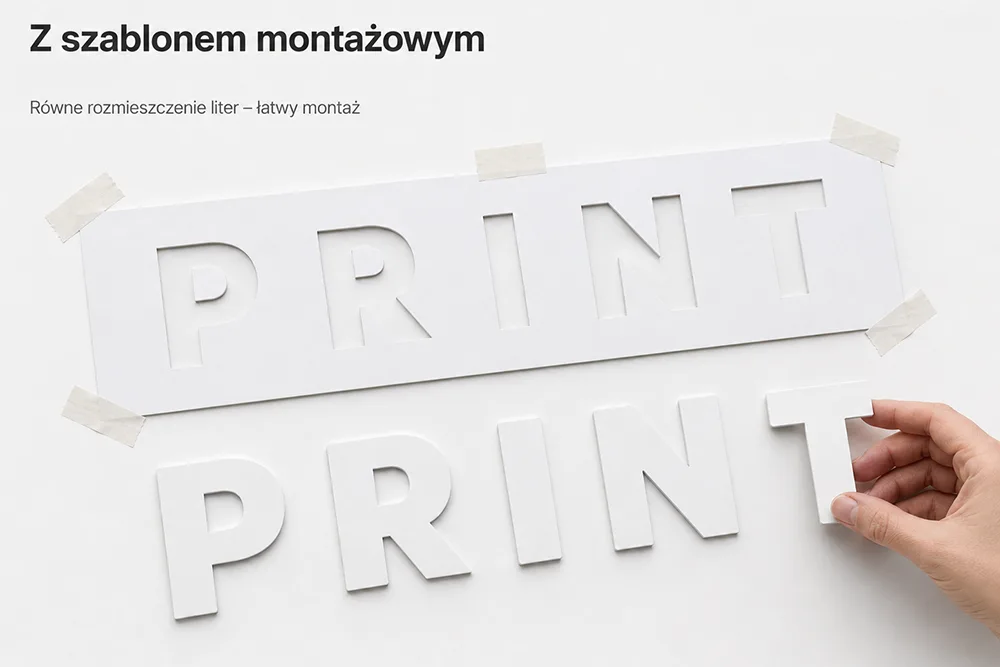 Z szablonem montażowym
