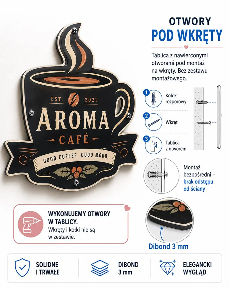 Otwory pod wkręty