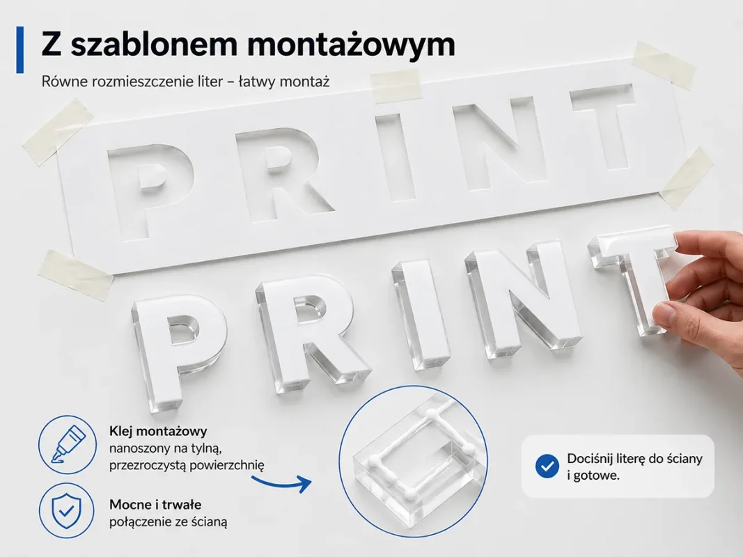 Z szablonem montażowym