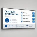 Kaseton reklamowy LED profil aluminiowy do centrum informacyjnego