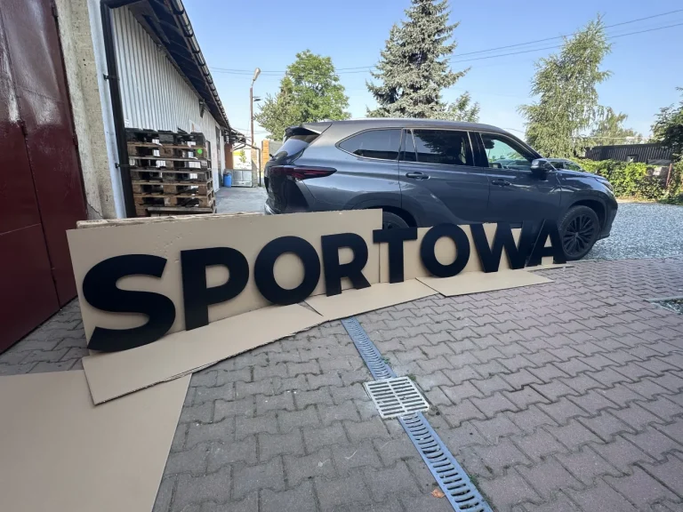 Litery 3D z plexi wielowarstwowe bez podświetlenia SPORTOWA