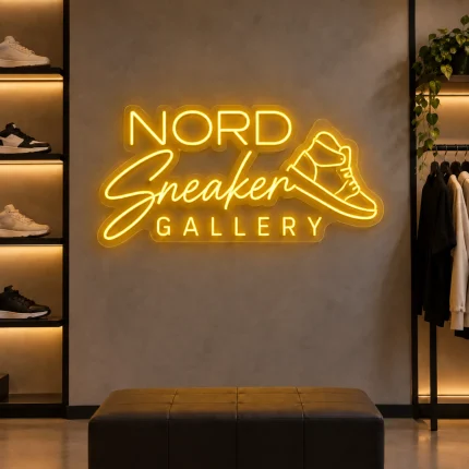 Neon personalizowany Nord Sneaker Gallery z grafiką buta