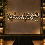 Neon personalizowany Wine & Talk według własnego projektu